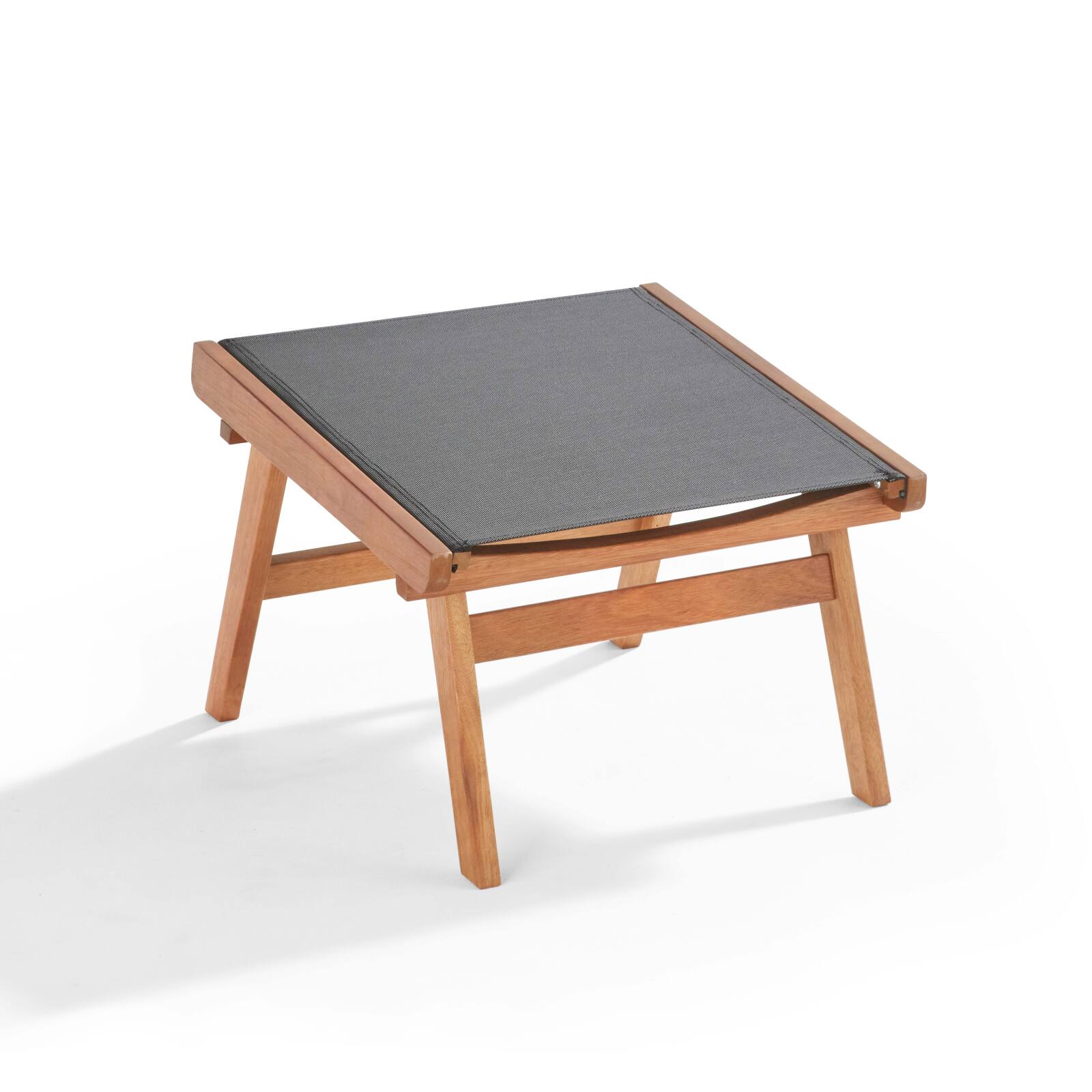 Sedia sdraio reclinabile in legno di eucalipto FSC® con poggiapiedi