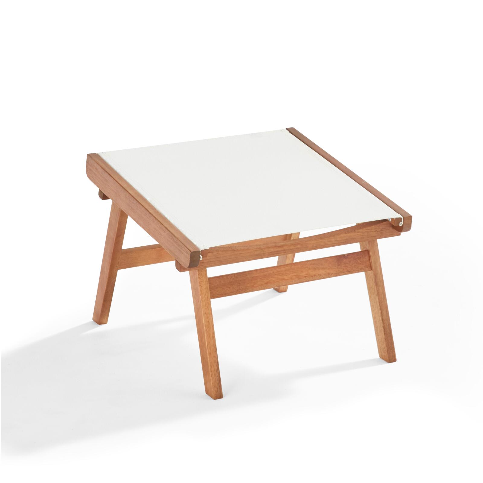 Sedia sdraio reclinabile in legno di eucalipto FSC® con poggiapiedi