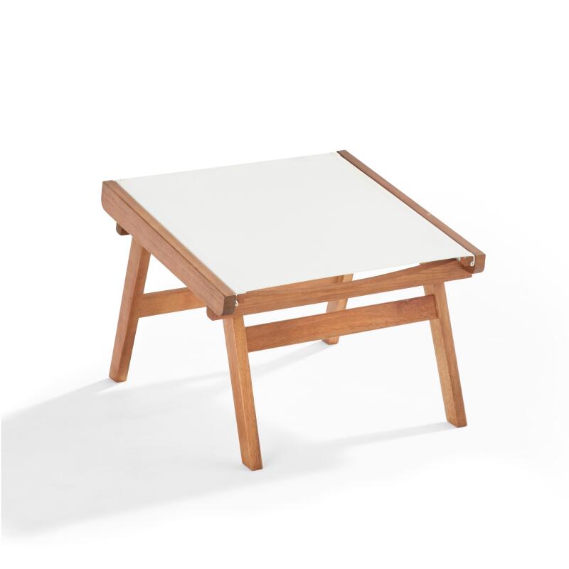 Sedia sdraio reclinabile in legno di eucalipto FSC® con poggiapiedi