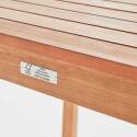 Tavolo da giardino quadrato 70 x 70 cm + 2 sedie pieghevoli in legno di eucalipto FSC®