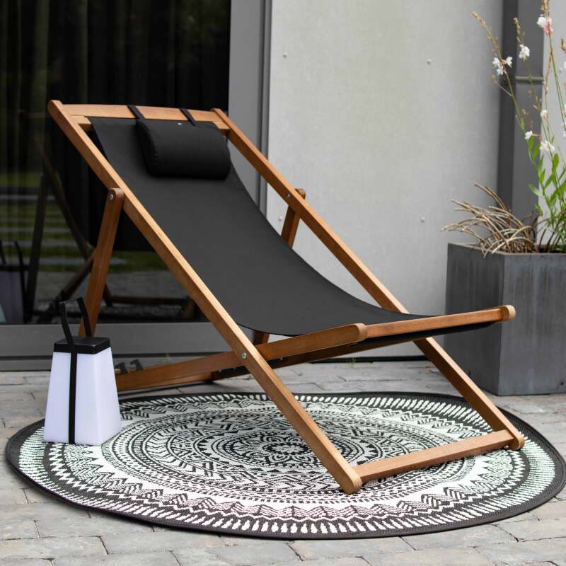 Tappeto rotondo da esterno a motivi in polipropilene (3/4)