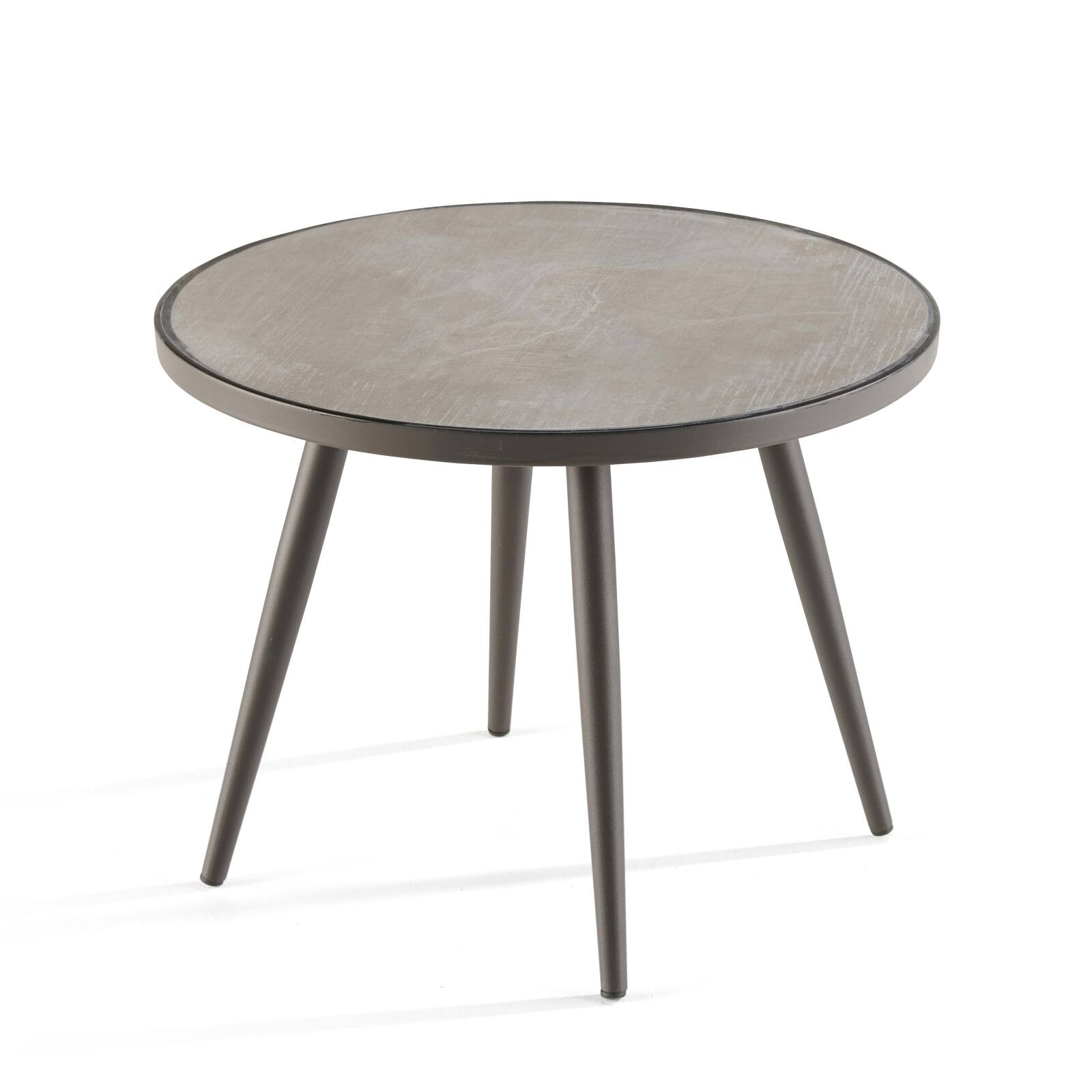 Tavolina da salotto rotondo effetto cemento Ø 45 cm Tavolina da salotto rotondo effetto cemento Ø 45 cm