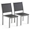 Set di 2 sedie da esterno in alluminio e Textilene