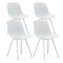 Set di 4 sedie da esterno scandinave