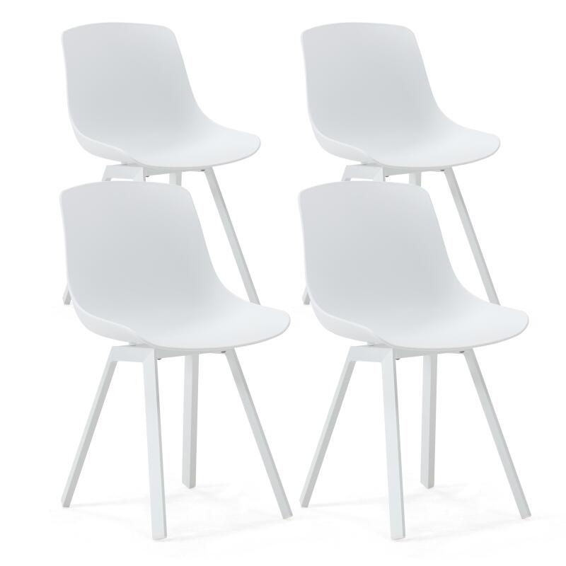 Set di 4 sedie da esterno scandinave