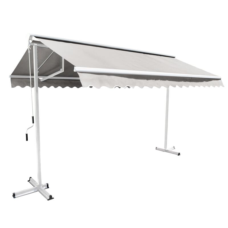 Gruppo Tenda da sole doppia inclinazione (3 x 3 m) + 4 lastre zavorrate