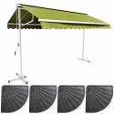 Gruppo Tenda da sole doppia inclinazione (3 x 3 m) + 4 lastre zavorrate