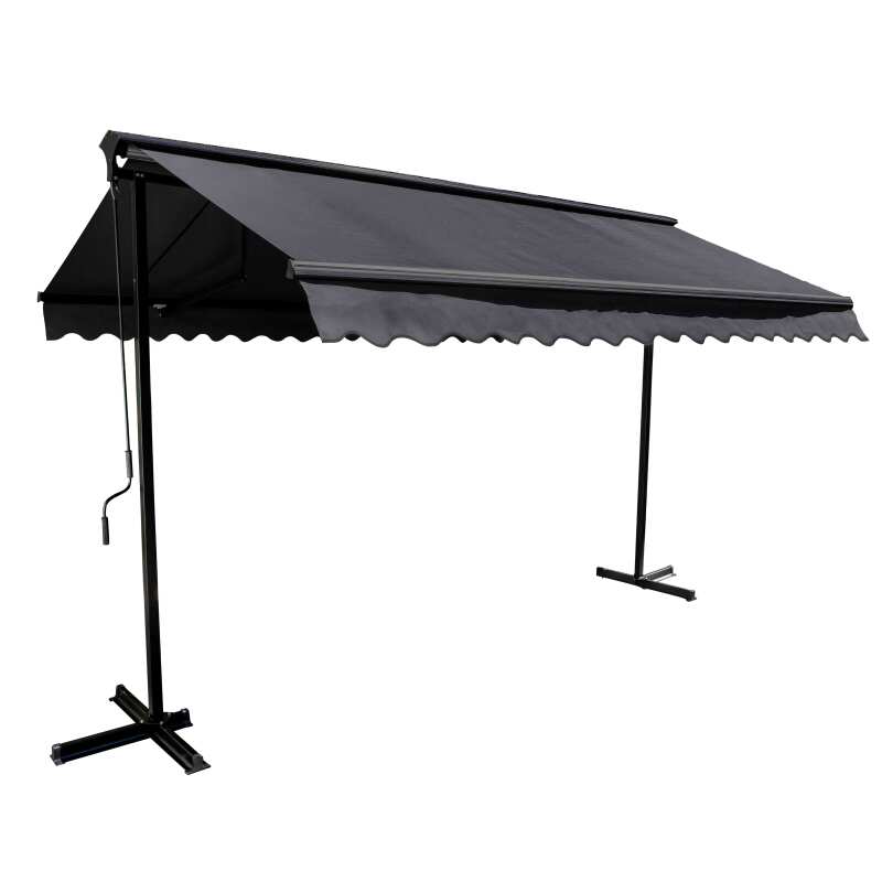 Gruppo Tenda da sole doppia inclinazione (3 x 3 m) + 4 lastre zavorrate