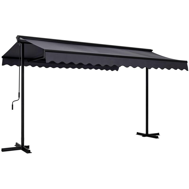 Tenda motorizzata a doppia pendenza (3 x 4 m) + 4 lastre zavorrate (4/6)