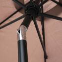 Ombrellone con palo centrale reclinabile (Ø3m) con base pieghevole + 4 lastre zavorrate