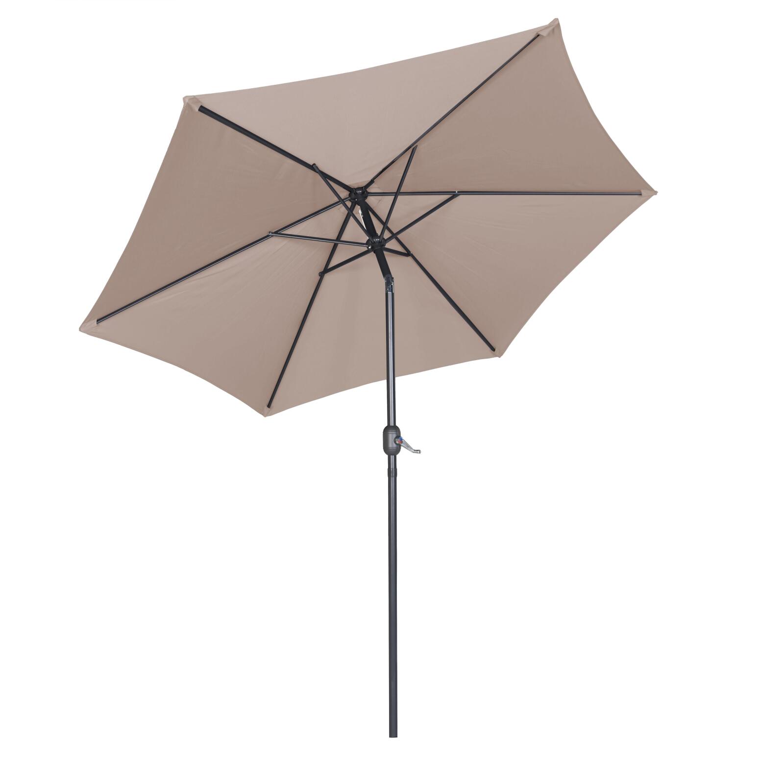 Ombrellone con palo centrale reclinabile (Ø3m) con base pieghevole + 4 lastre zavorrate