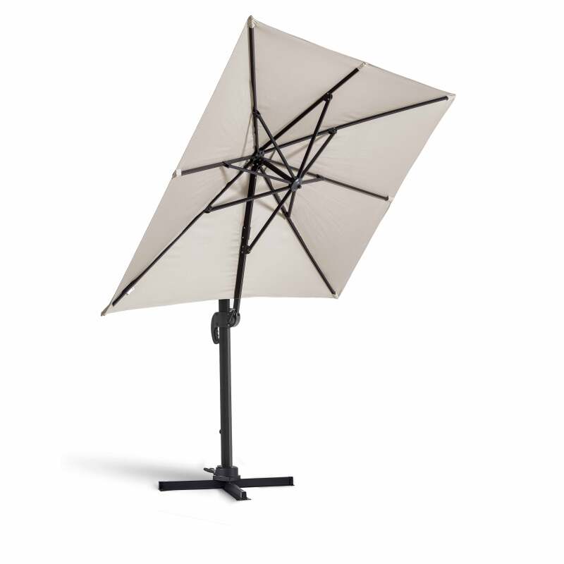 Ombrellone a braccio rettangolari girevoli a 360° (2 x 3 m) + 4 lastre zavorrate (2/7)