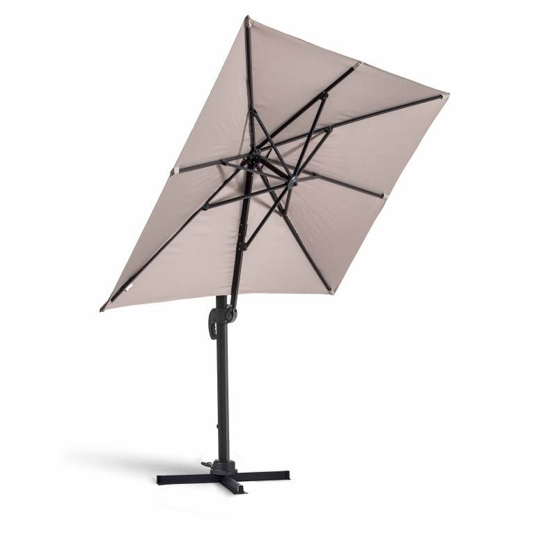 Ombrellone a braccio rettangolari girevoli a 360° (2 x 3 m) + 4 lastre zavorrate