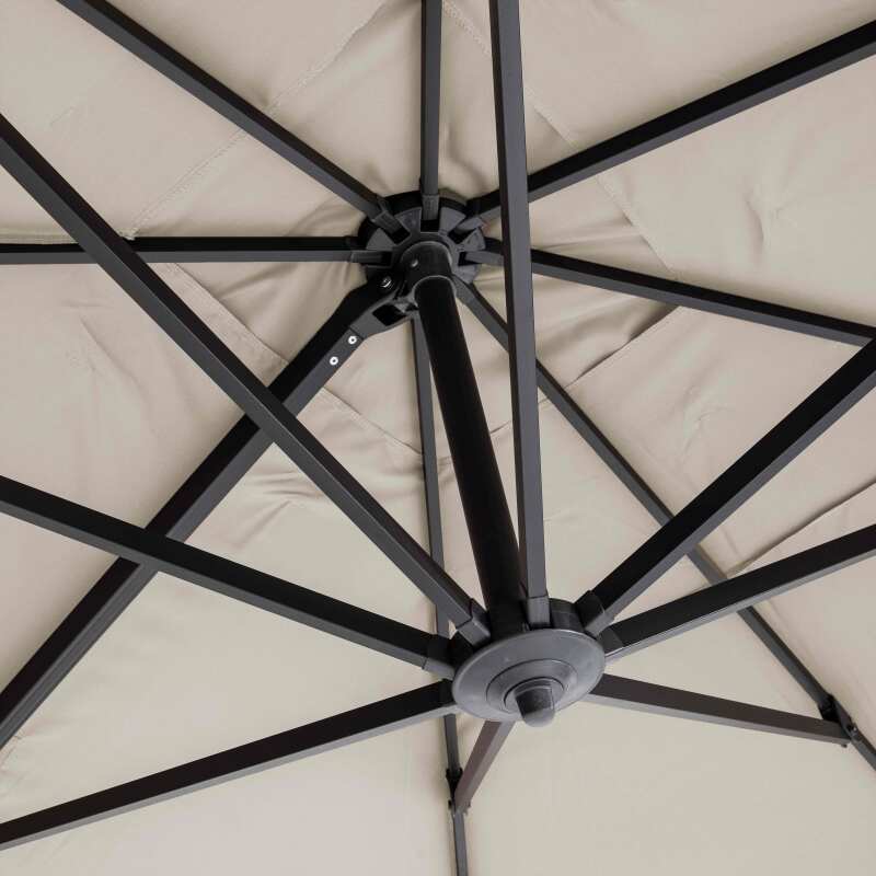 Ombrellone a braccio rettangolari girevoli a 360° (2 x 3 m) + 4 lastre zavorrate (5/7)