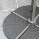 Ombrellone a braccio rettangolari girevoli a 360° (2 x 3 m) + 4 lastre zavorrate