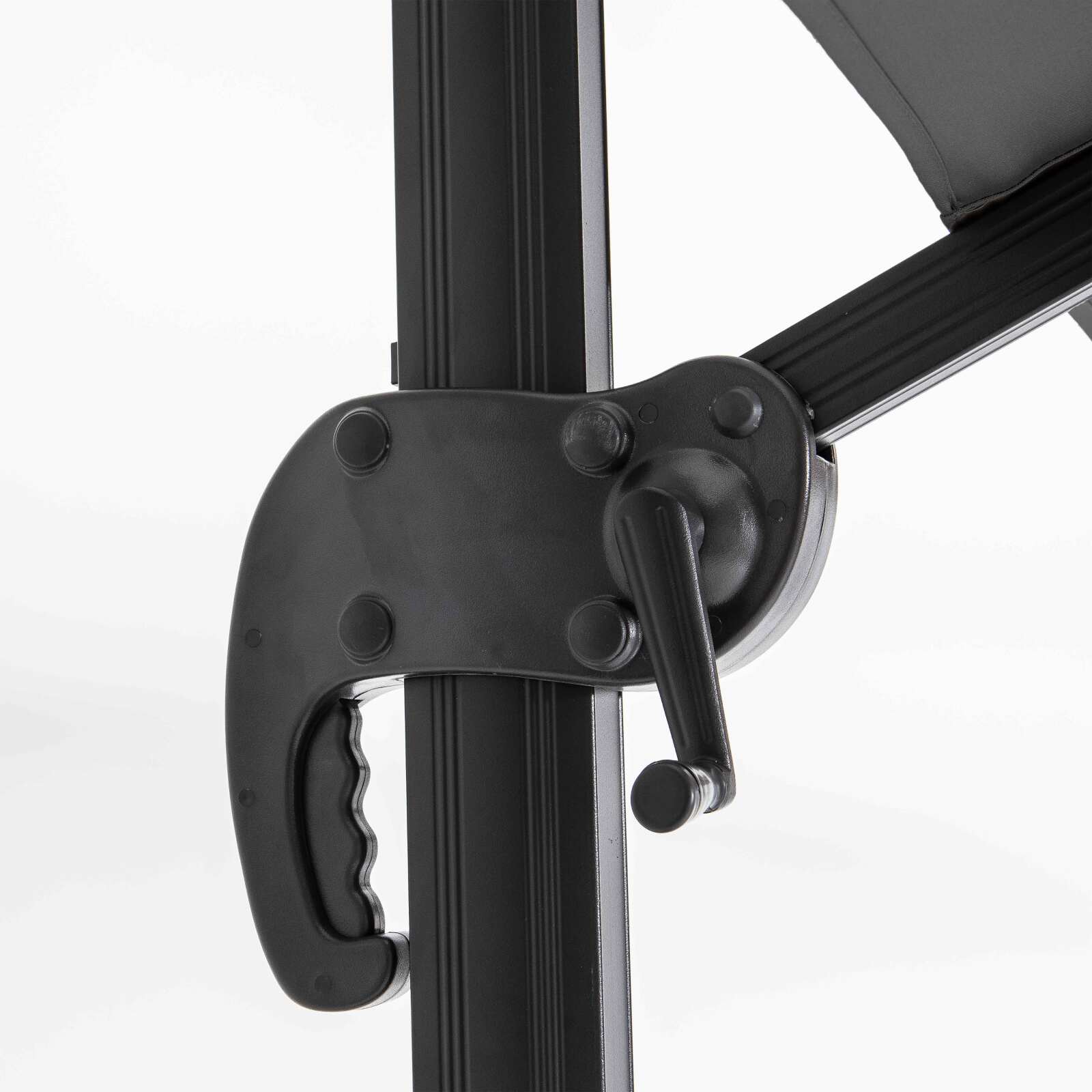 Ombrellone a braccio rettangolare decentrato (2x3m) con rotazione a 360° + 4 pannelli zavorrabili