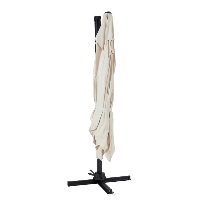 Ombrellone a braccio rettangolari girevole 360° (2 x 3 m) + tegola zavorrata da 100 L su ruote