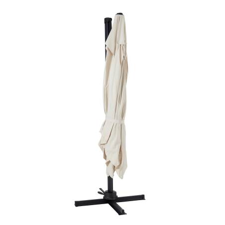 Ombrellone a braccio rettangolari girevole 360° (2 x 3 m) + tegola zavorrata da 100 L su ruote