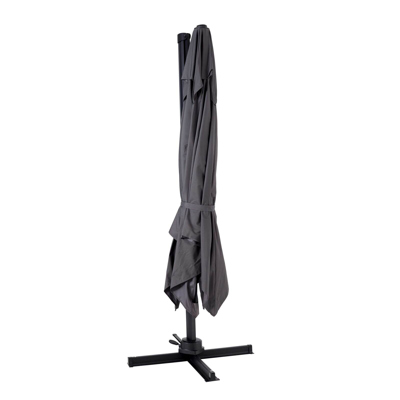 Ombrellone a braccio rettangolari girevole 360° (2 x 3 m) + tegola zavorrata da 100 L su ruote