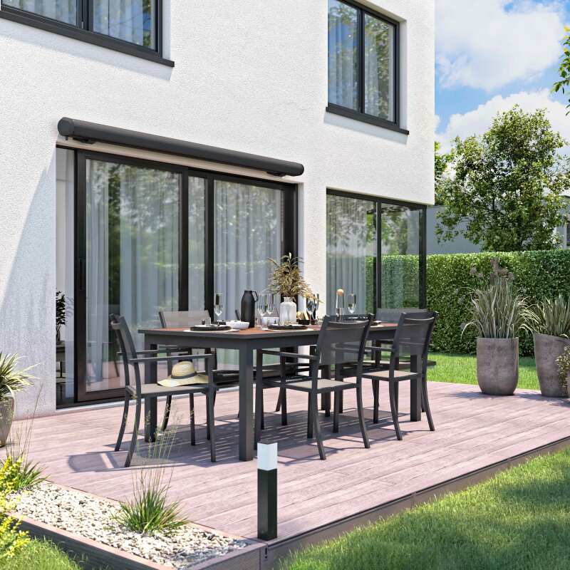 Tenda da sole a bracci 2,50 x 2 m con cassonetto integrato