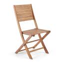 Set di 2 sedie pieghevoli in legno di eucalipto FSC® + Textilene