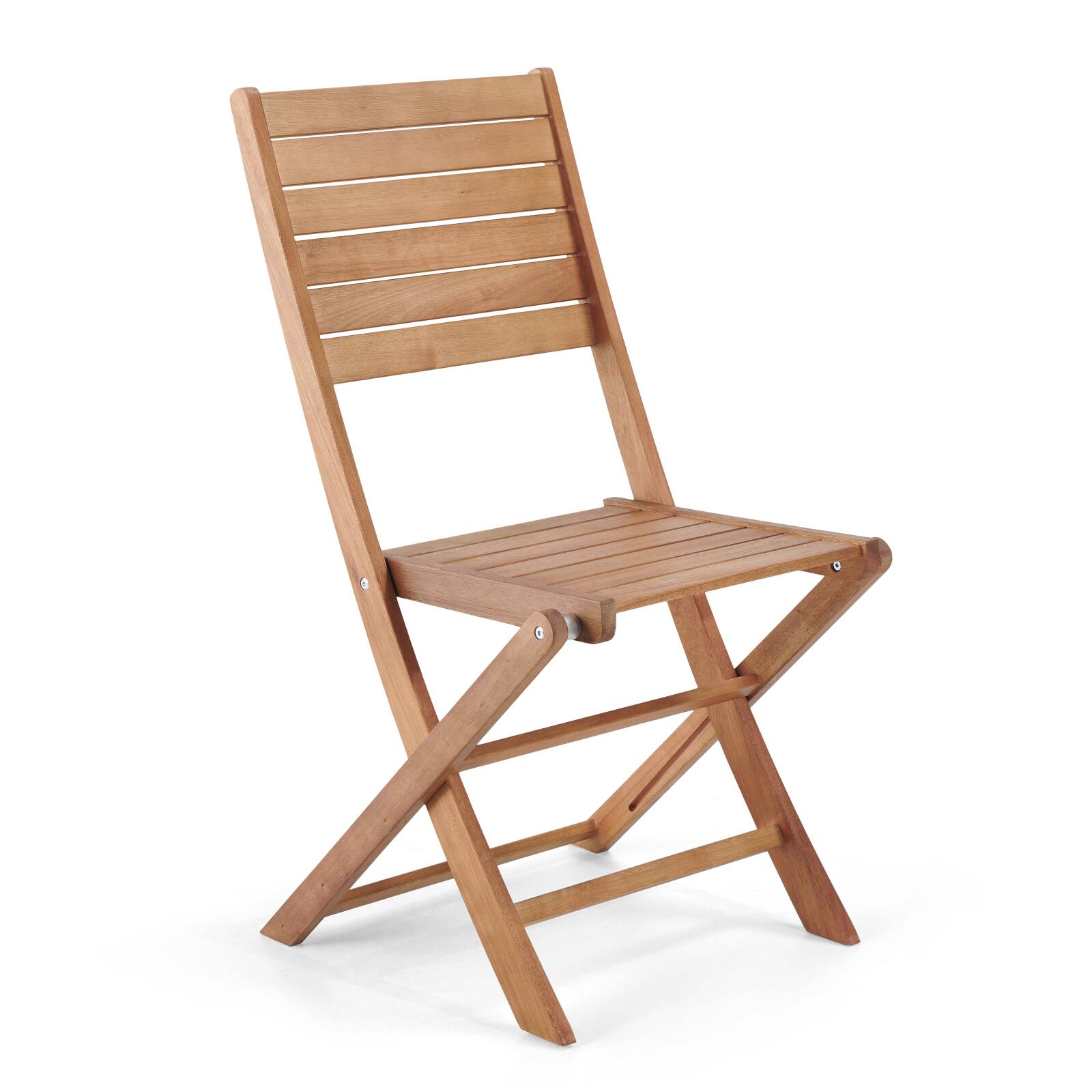 Set di 2 sedie pieghevoli in legno di eucalipto FSC® + Textilene