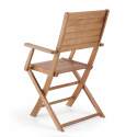 Set di 2 sedie pieghevoli con braccioli in legno di eucalipto FSC®