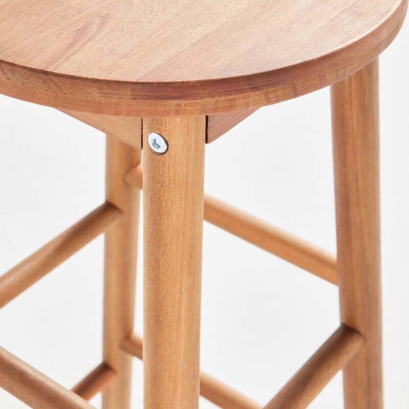 Set da pranzo pieghevole in piedi + 2 sgabelli alti in legno di eucalipto FSC®