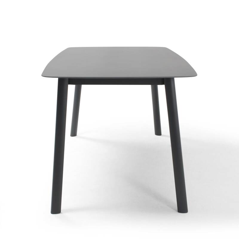 Tavolo da giardino rettangolare (180 x 90 cm) in alluminio + pietra sinterizzata