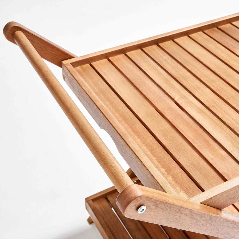 Carrello in legno di eucalipto FSC® su ruote (6/7)
