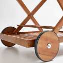 Carrello in legno di eucalipto FSC® su ruote