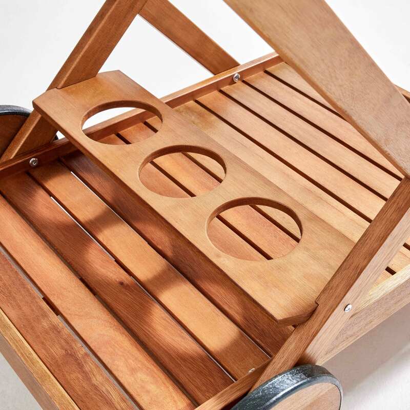 Carrello in legno di eucalipto FSC® su ruote (4/7)