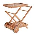 Carrello in legno di eucalipto FSC® su ruote