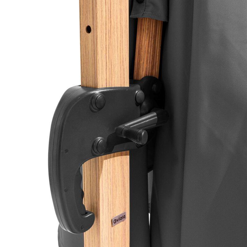 Ombrellone a braccio frangisole inclinabile (3 x 3 m) + 4 piastre di peso riempibili (4/7)