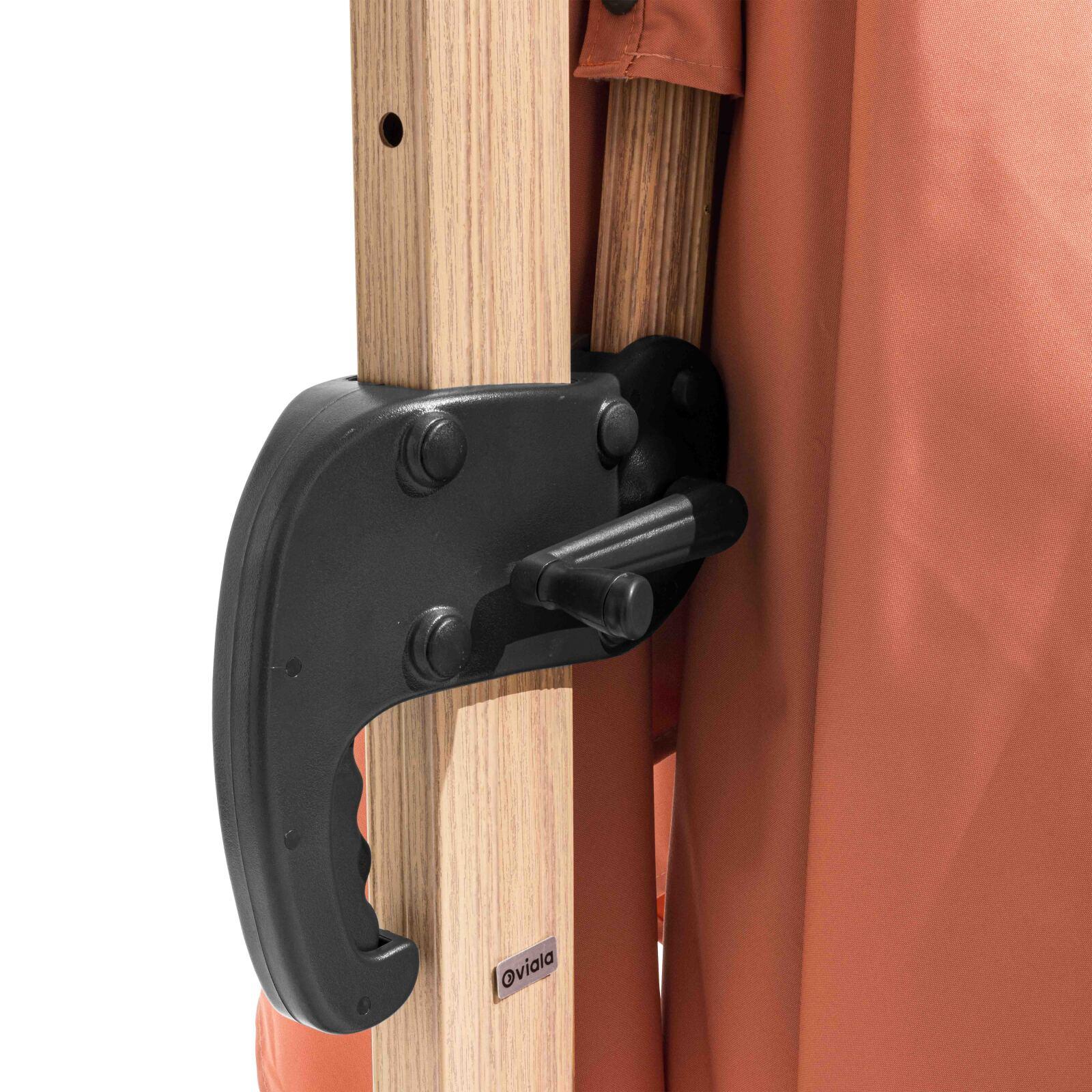 Ombrellone a braccio (3 x 3m) + lastra zavorrata da 100L su ruote