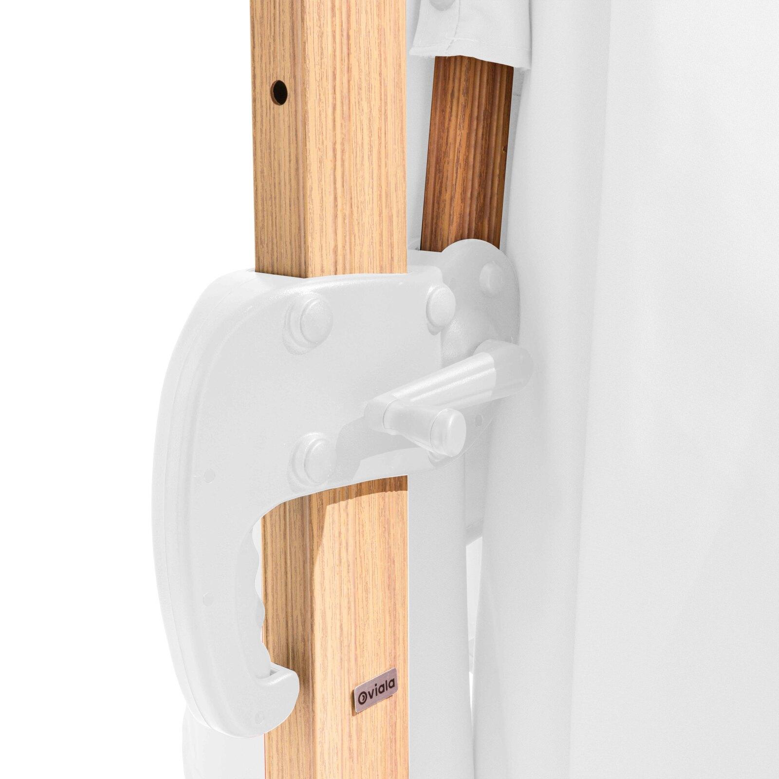 Ombrellone a braccio (3 x 3m) + lastra zavorrata da 100L su ruote