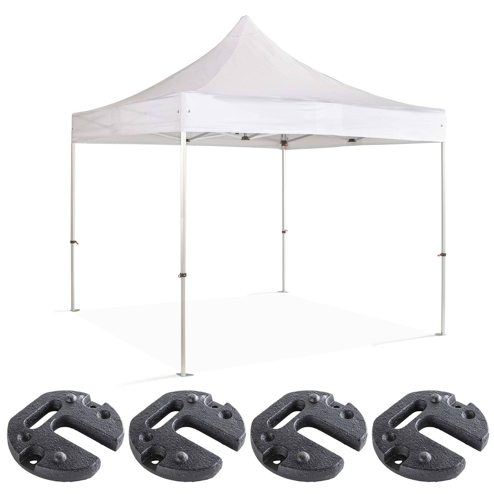 Set Gazebo pieghevole 4x4m 300g/m² 40mm + 4 zavorre Set Gazebo pieghevole 4x4m 300g/m² 40mm + 4 zavorre