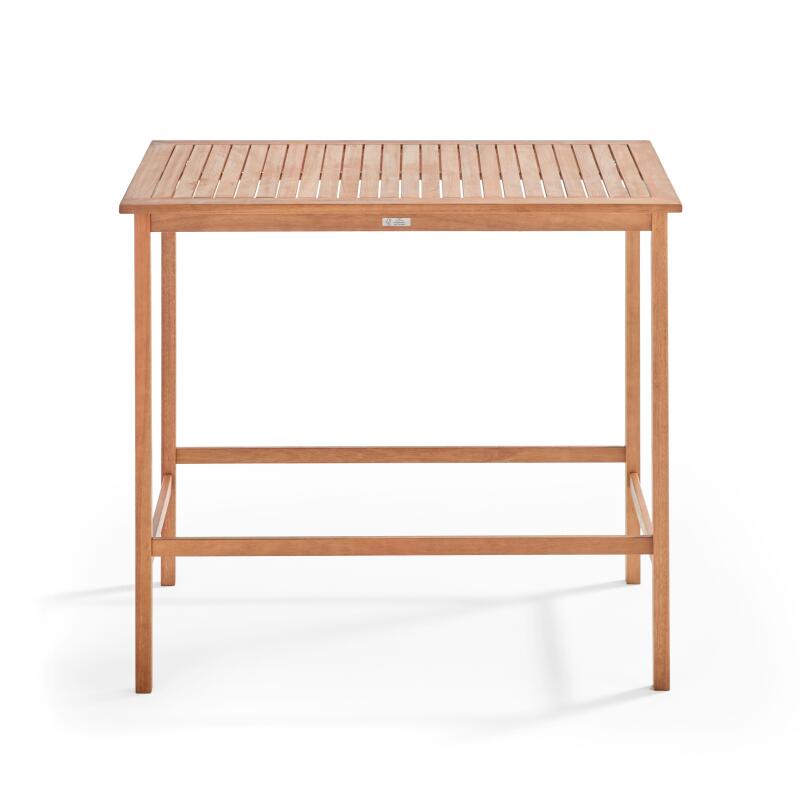 Tavolo alto (120 x 70 x 110 cm) in legno di eucalipto FSC®