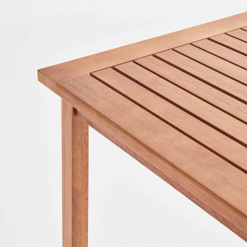 Tavolo alto (120 x 70 x 110 cm) in legno di eucalipto FSC®