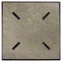 Tavolo da giardino quadrato in HPL 70 x 70 cm, inclinabile