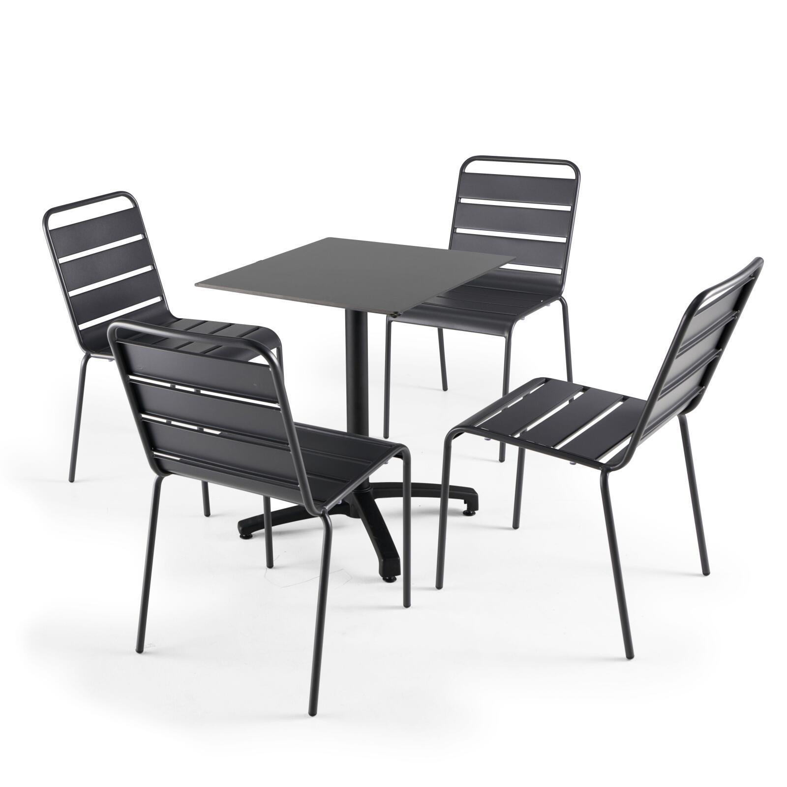 Tavolo da giardino quadrato in HPL 60 x 60 cm, inclinabile