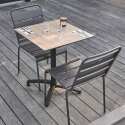 Tavolo da giardino quadrato in HPL 60 x 60 cm, inclinabile