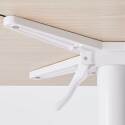 Tavolo inclinabile in laminato 70x70 cm con base bianca e sedie in metallo