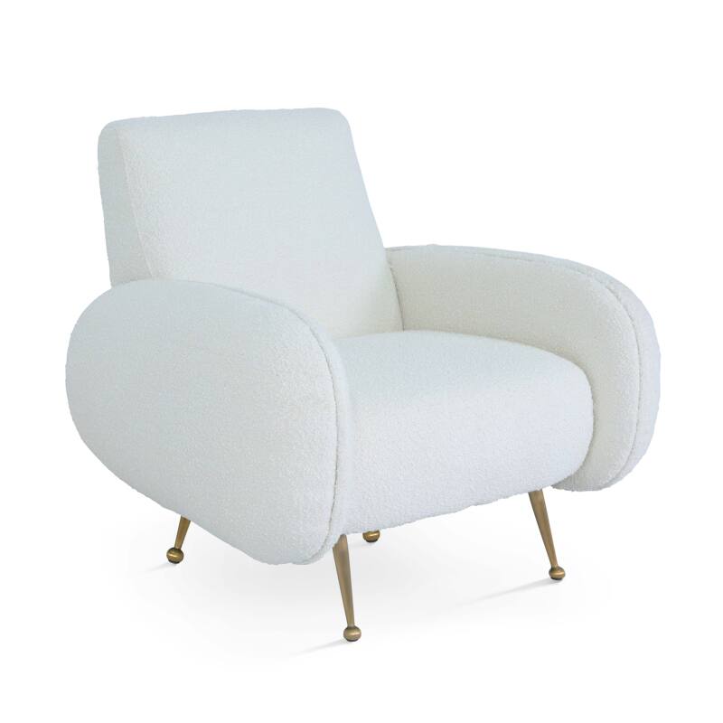 Poltrona vintage in tessuto French terry e legno FSC®