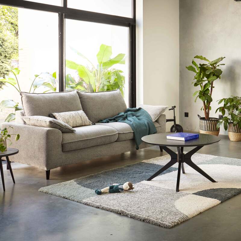 Divano 3 posti in tessuto screziato (4/6)