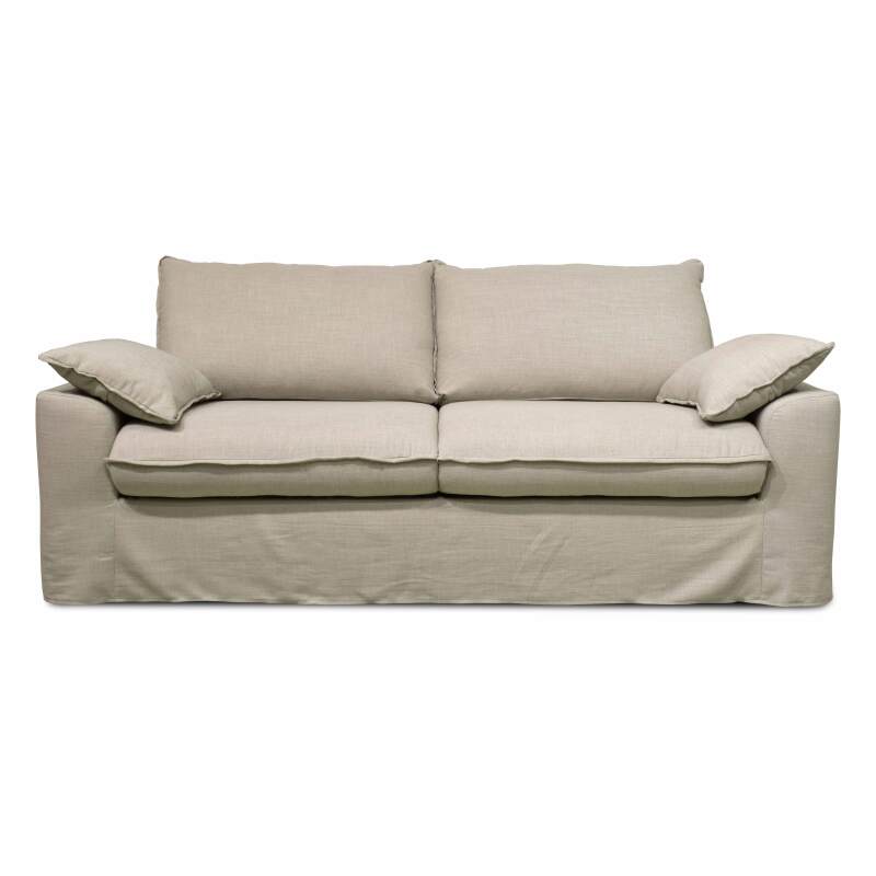 Divano letto in lino misto razza 3 posti (4/7)