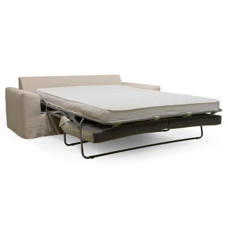 Divano letto in lino misto razza 3 posti (2/7)