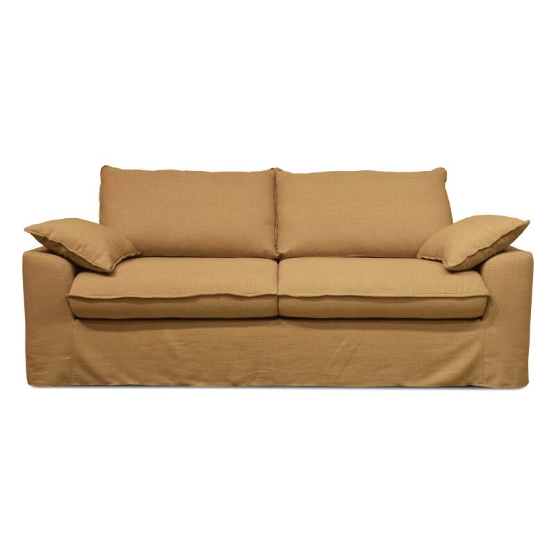 Divano letto in lino misto razza 3 posti