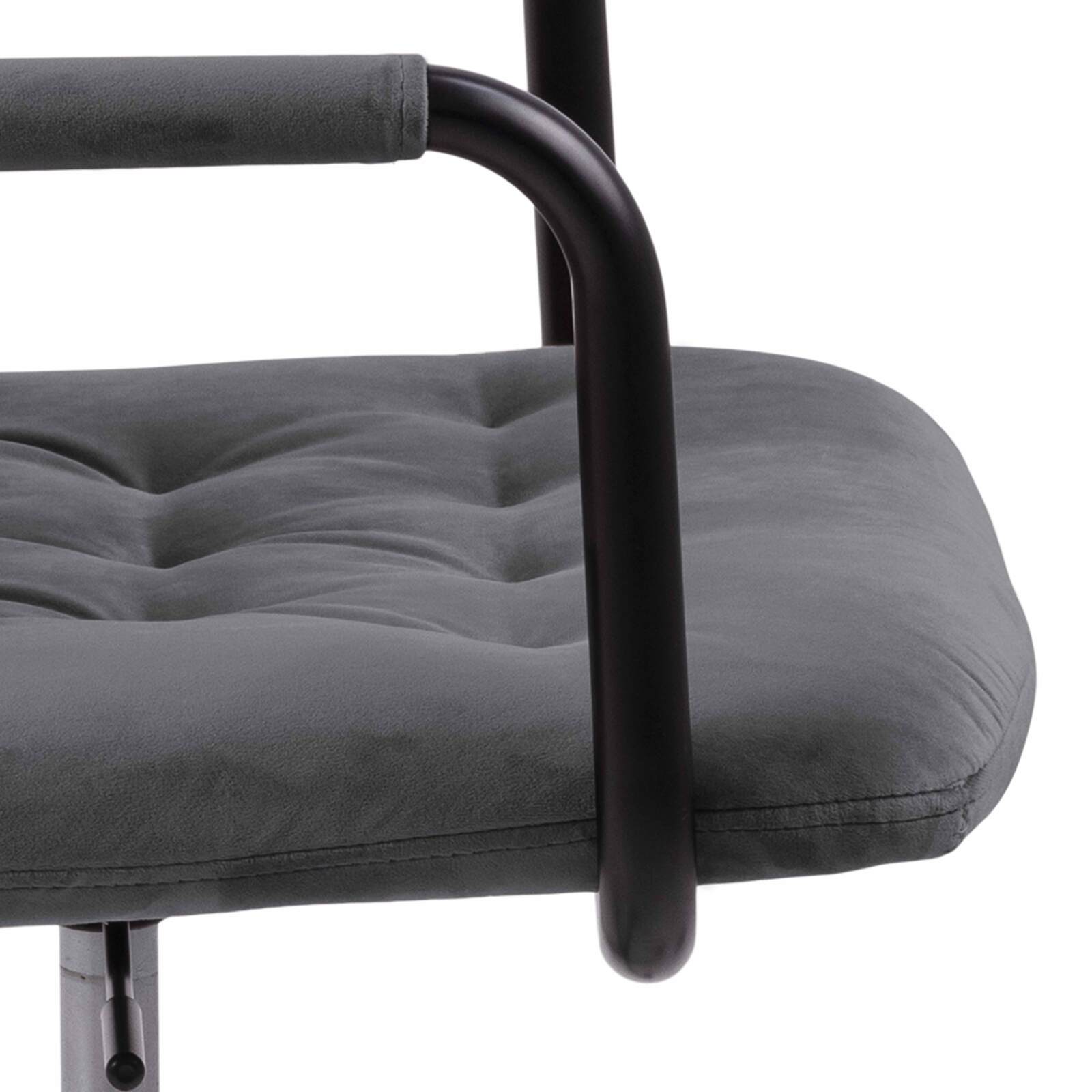 Sedia da ufficio con rotelle in velluto