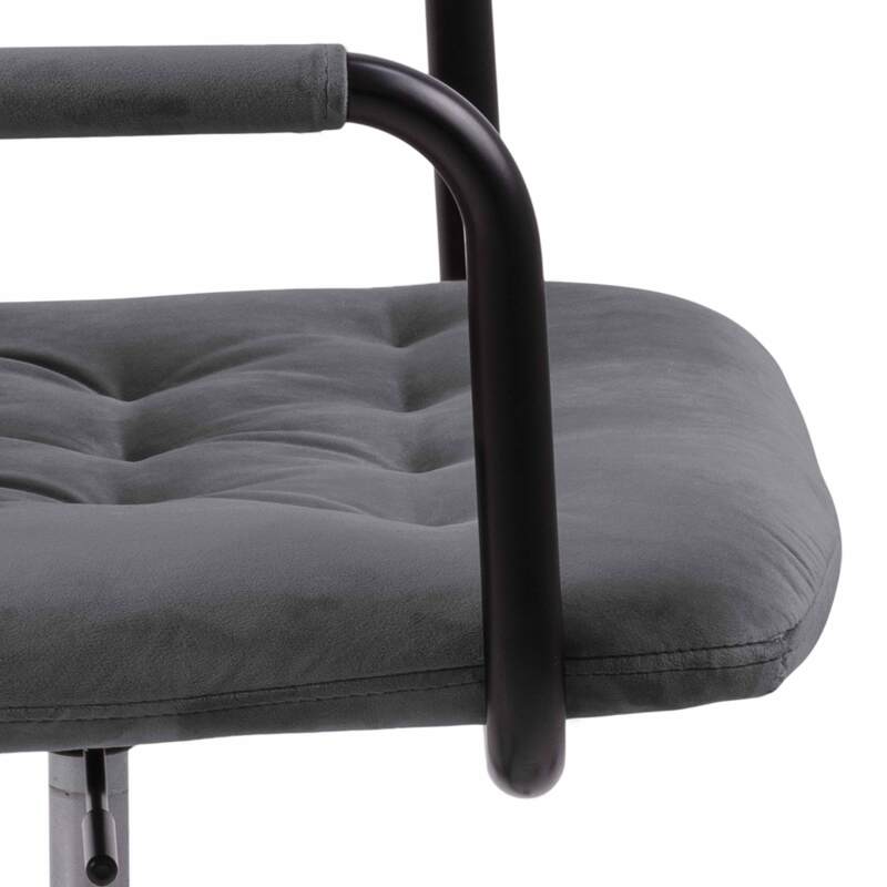 Sedia da ufficio con rotelle in velluto